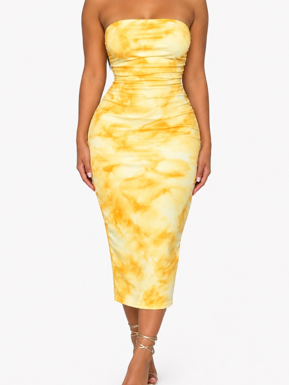 Yellow and White Summer Dress